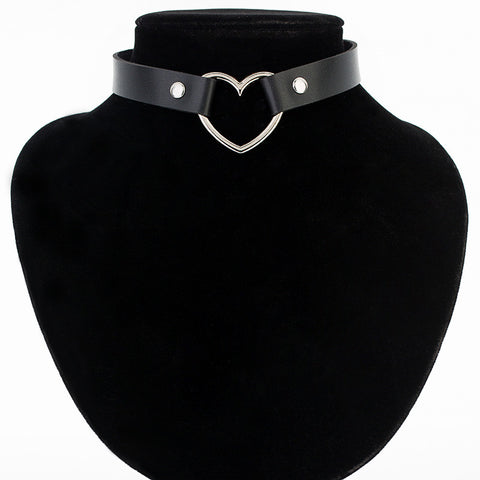 Gothic Adjustable Faux Leather Choker - gothicstate