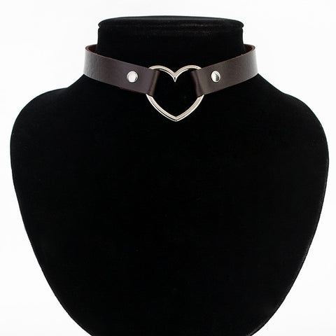 Gothic Adjustable Faux Leather Choker - gothicstate