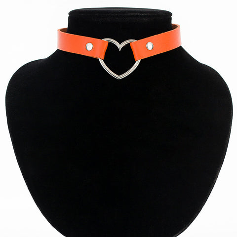 Gothic Adjustable Faux Leather Choker - gothicstate