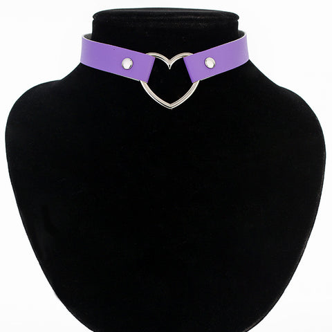 Gothic Adjustable Faux Leather Choker - gothicstate