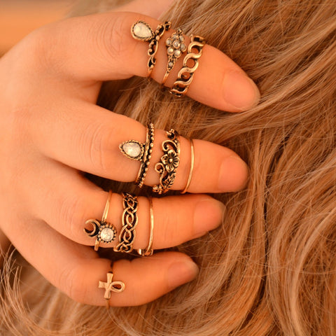 Vintage Ring 10pcs/Set Boho Beach Jewelry - gothicstate