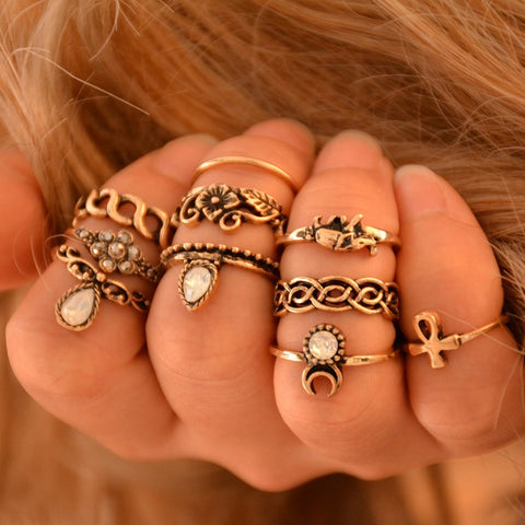 Vintage Ring 10pcs/Set Boho Beach Jewelry - gothicstate