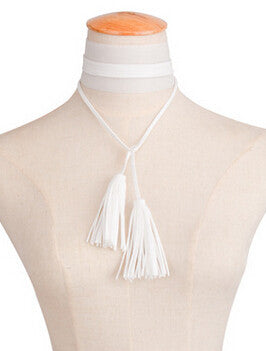 Tassel Velvet  Choker - gothicstate