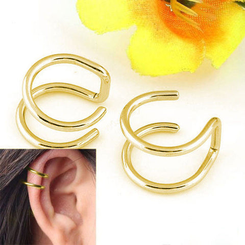 2 Pcs/set Simple Ear Clip Cuff Wrap Earrings - gothicstate