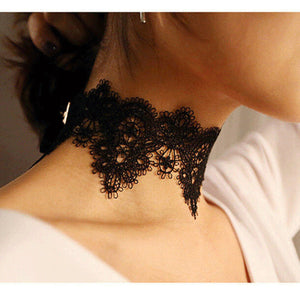 Black Lace Gothic Chokers Vintage Necklace - gothicstate