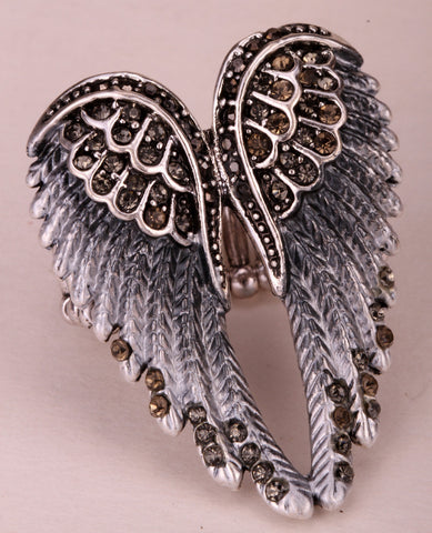 Angel Wings Stretch Ring Women Biker Jewelry - gothicstate