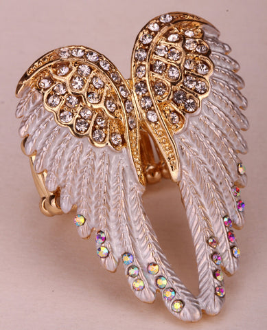 Angel Wings Stretch Ring Women Biker Jewelry - gothicstate