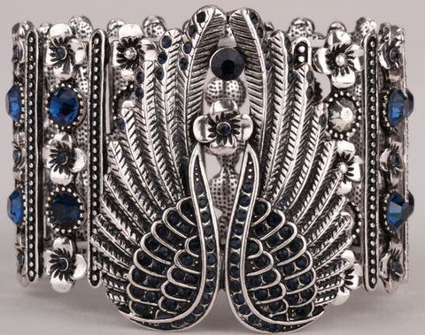 Angel Wings Stretch Cuff Bracelet For Women Bikers - gothicstate