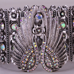 Angel Wings Stretch Cuff Bracelet For Women Bikers - gothicstate