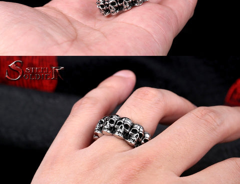 Vintage Domineering Skull Ring - gothicstate