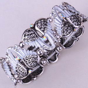 Angel Wings Stretch Bracelet for Women Bikers - gothicstate