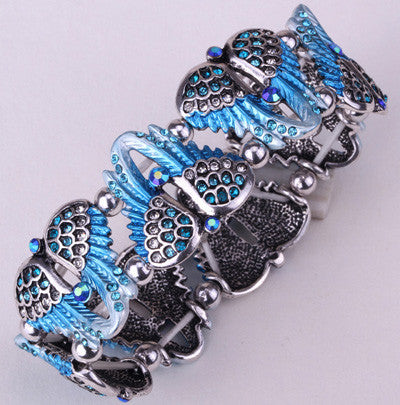 Angel Wings Stretch Bracelet for Women Bikers - gothicstate