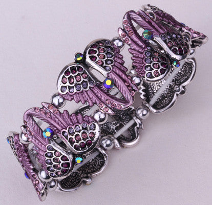 Angel Wings Stretch Bracelet for Women Bikers - gothicstate