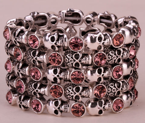 Skull Skeleton Stretch Bracelet for Women Bikers - gothicstate