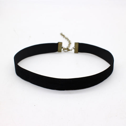 2PCS Punk Ribbon round Black Velvet Choker - gothicstate