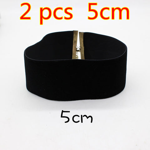 2PCS Punk Ribbon round Black Velvet Choker - gothicstate