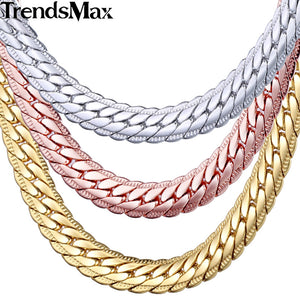 6MM Gold Filled Snake Chain Necklace Mens - gothicstate