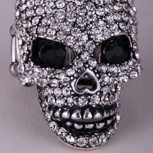 Skull Stretch Ring W Moving Jaw Halloween - gothicstate