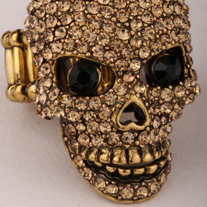 Skull Stretch Ring W Moving Jaw Halloween - gothicstate