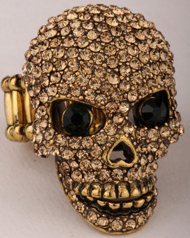 Skull Stretch Ring W Moving Jaw Halloween - gothicstate