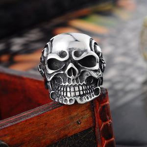 1PC Viking Skeleton Skull Biker Ring Size 8-11 Punk Rock Jewelry - gothicstate