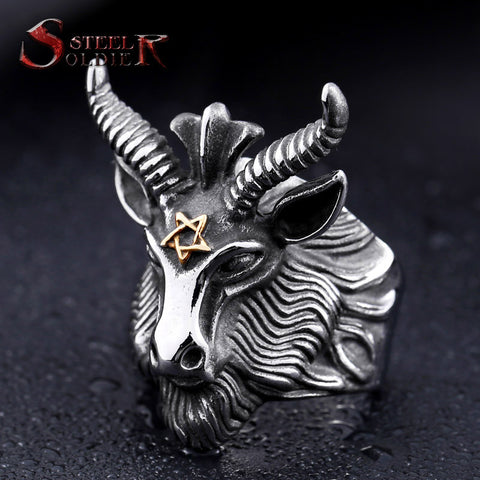 Vintage Goat Ring - gothicstate