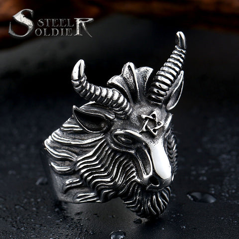 Vintage Goat Ring - gothicstate