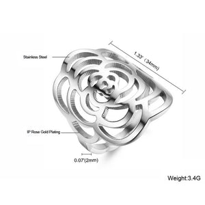 Hollow Camellia Ring - gothicstate