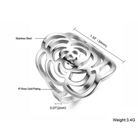 Hollow Camellia Ring - gothicstate