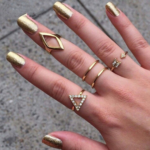 5pcs Knuckle Rings Anneli Midi Finger Tip set - gothicstate