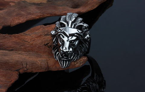 Lion Head Allergy Free Punk Rock Non-Mainstream Mens Rings/Party Accessory - gothicstate