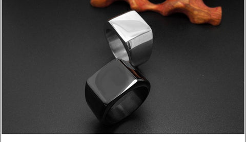 Simple Men Ring Never Fade Black / Silver Color - gothicstate